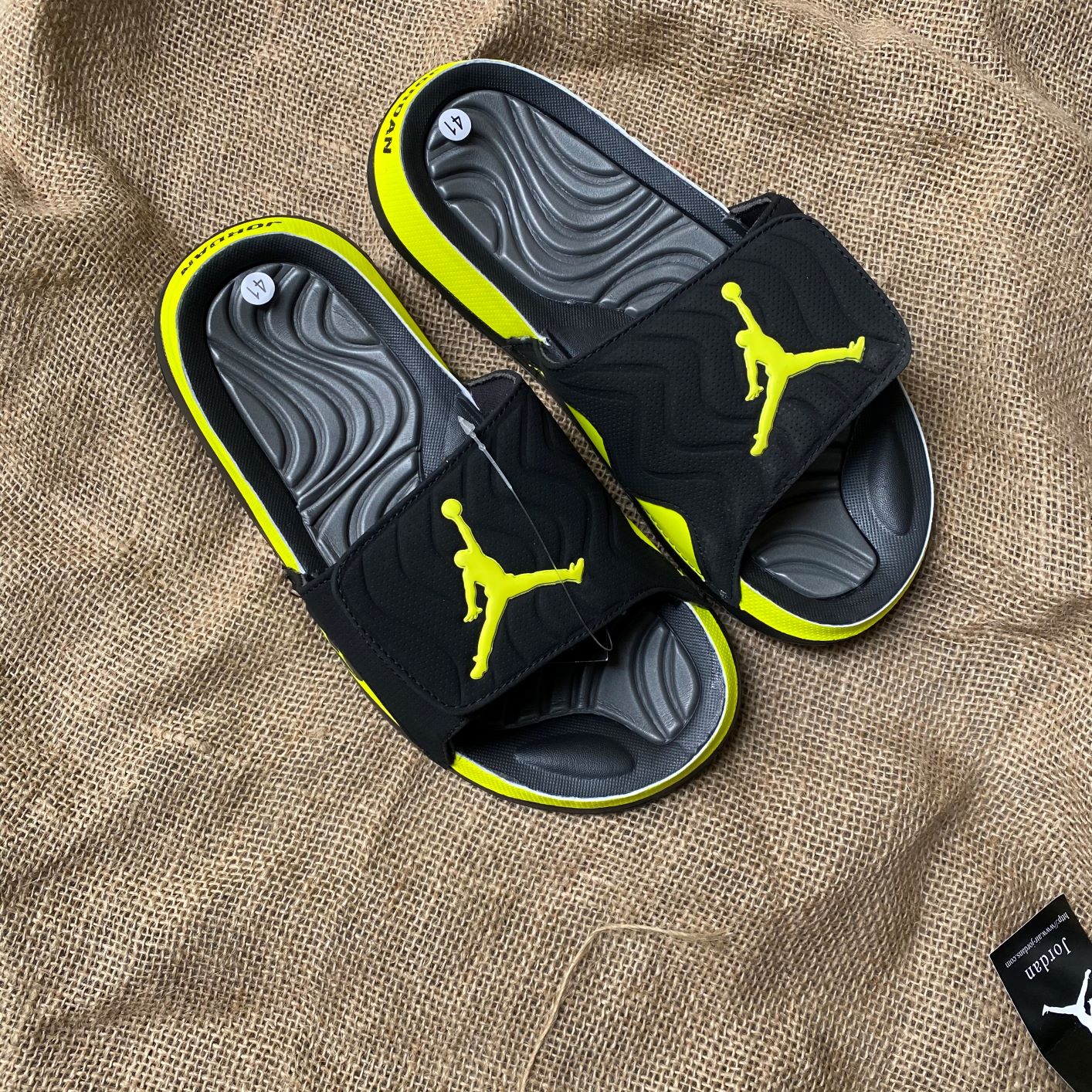 dép jordan 3 màu đen logo xanh dành cho nam nữ 36-45