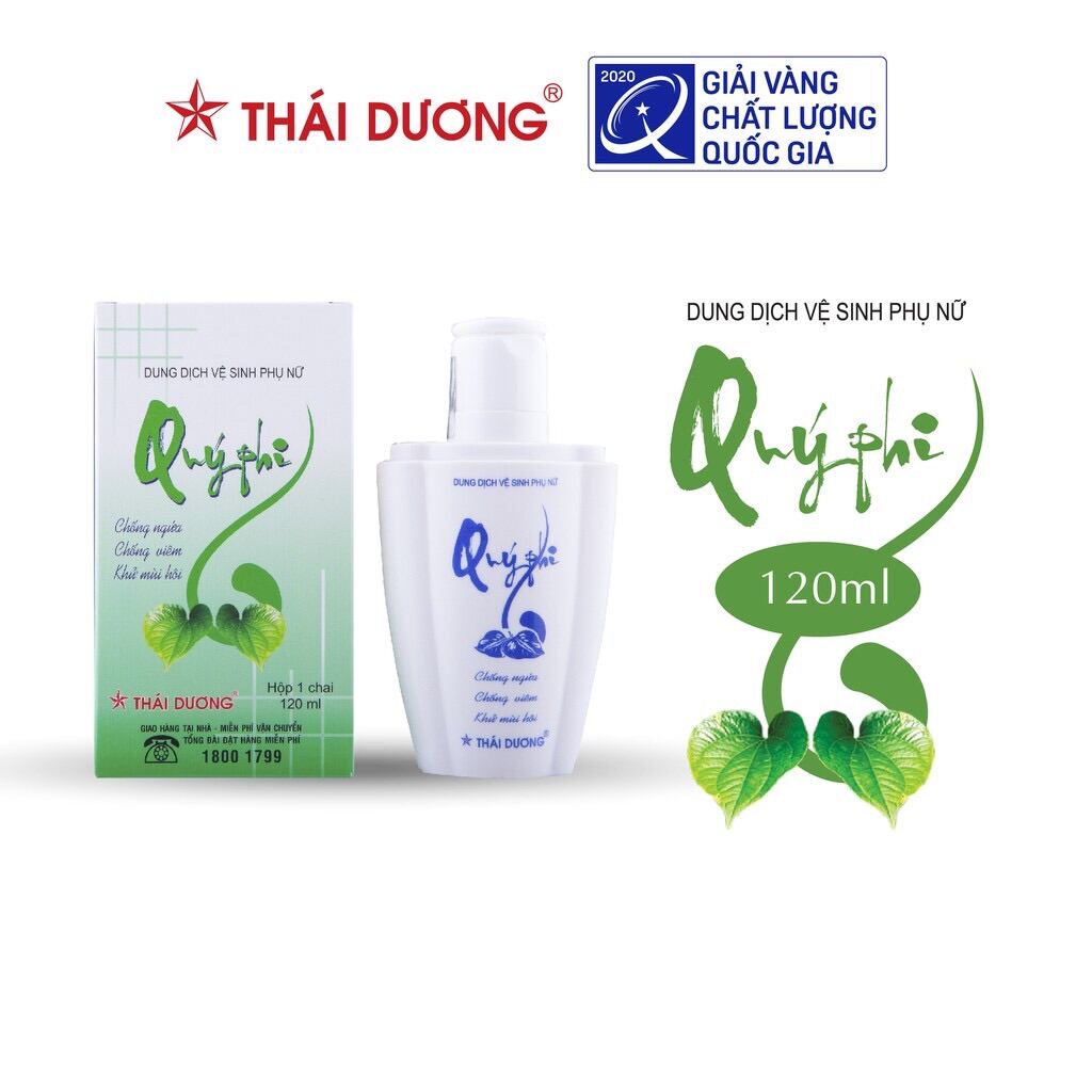 Dung dịch vệ sinh phụ nữ Quý Phi Sao Thái Dương - quý phi xanh 120ml