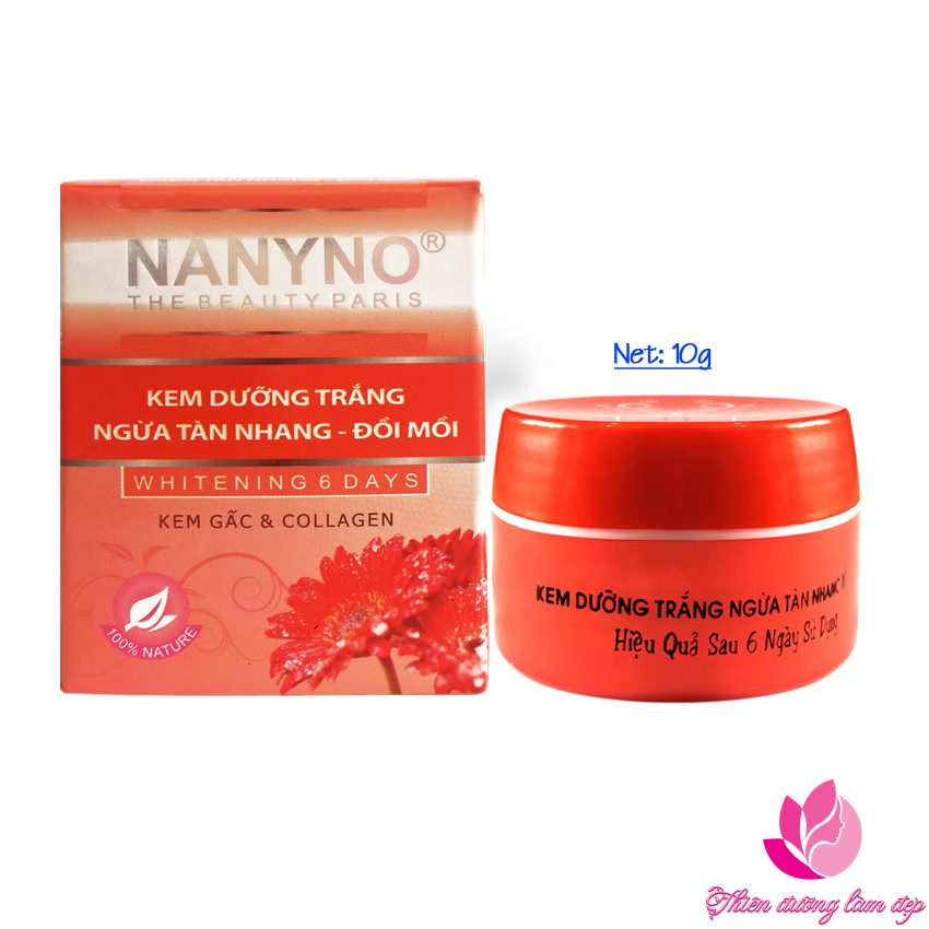 Kem dưỡng trắng ngừa tàn nhang đồi mồi Kem gấc và Collagen NANYNO 10g