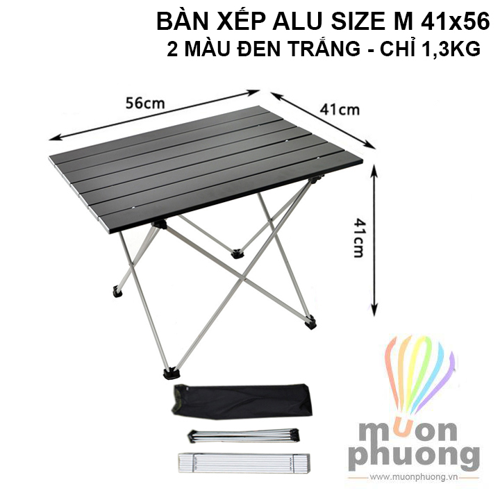 Bàn xếp dã ngoại cắm trại nhôm size M 5641 siêu nhẹ - MUÔN PHƯƠNG SHOP