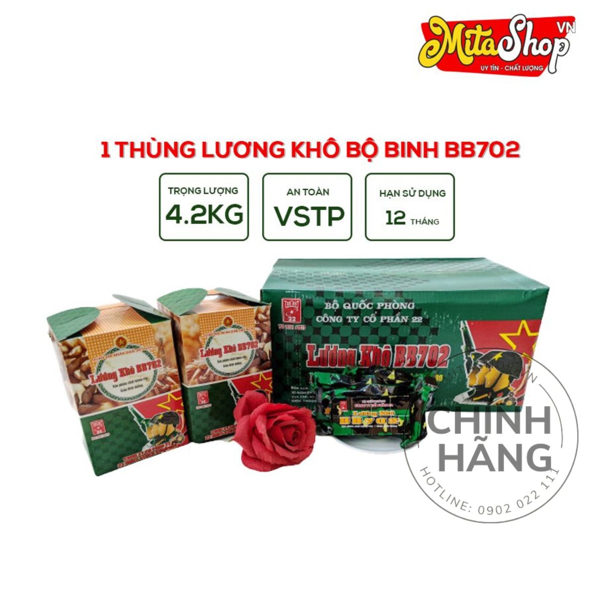 1 thùng lương khô bộ binh bb702 lương khô quân đội việt nam hàng mới về liên tục