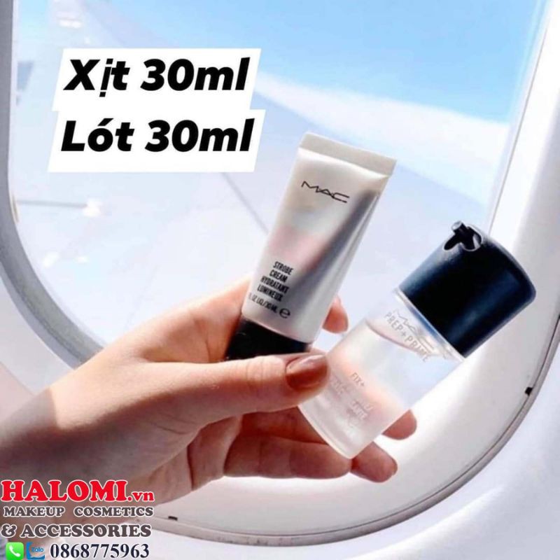 Set kem lót và xịt khoáng mac halomi store