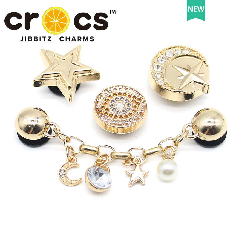 Kim Loại jibbitz crocs charms Khóa Giày Ngôi Sao Mặt Trăng Truyền Thuyết Dây Xích Kim Cương Hợp Kim Thời Trang Giày Phụ Kiện