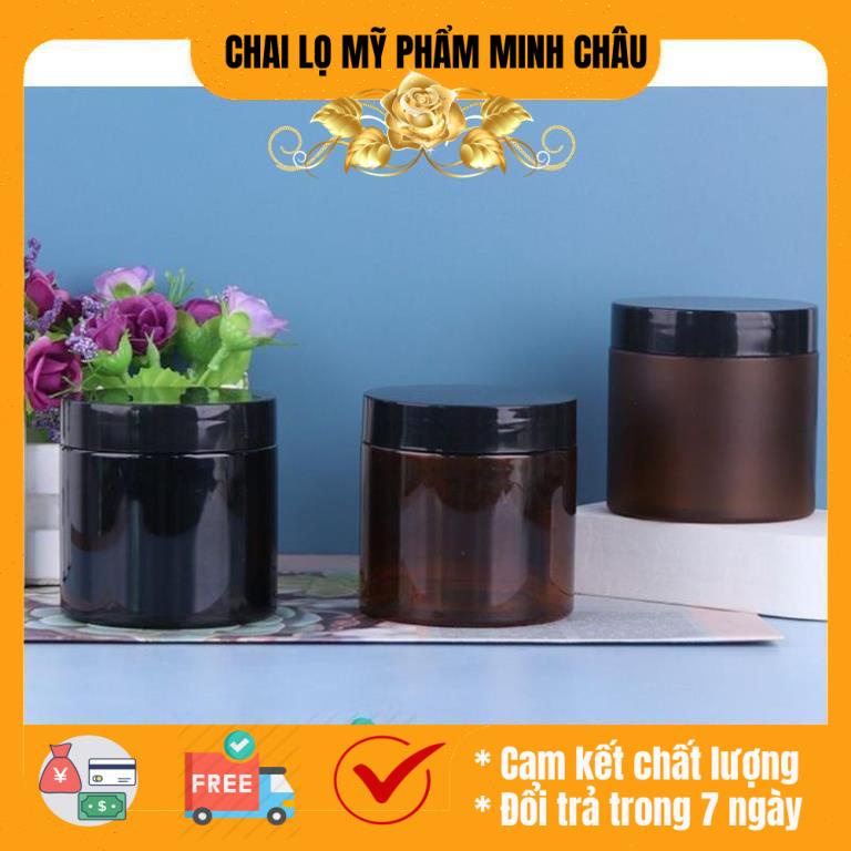 Hủ nhựa pet Nâu/Trong 250g / hủ đựng mỹ phẩm