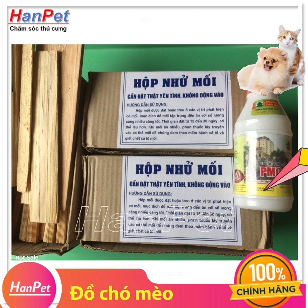Combo diệt mối sinh học pmc: 2 hộp nhử mối + 1 lọ diệt mối pmc 90 thuốc mối / thuốc diệt mối
