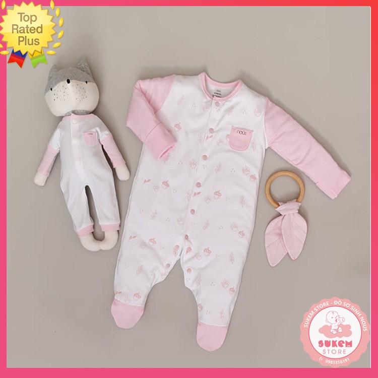 Body Nous Hồng Nhạt Newborn Mới Nhất 2020 Chất Liệu Nous Petit Thông Thoáng, Thoải Mái, Dễ Chịu Cho Bé - Sukem Shop