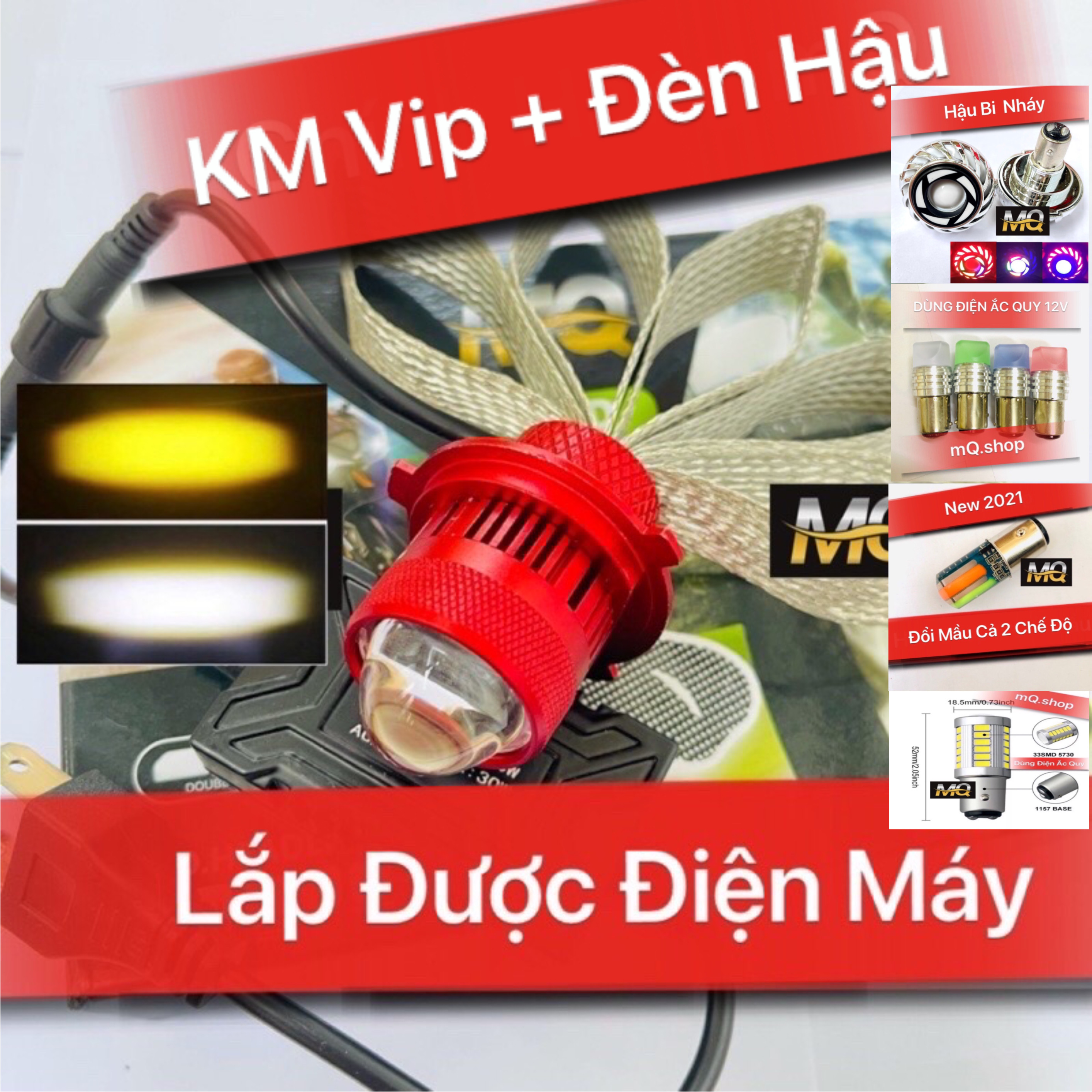 ĐÈN PHA LED BI CẦU MINI RUBY COST VÀNG PHA TRẮNG SIÊU HOT 2024 L1 30W Lắp Được Điện Máy TẶNG ĐÈN HẬU NHÁY VIP LED ĐỔI MÀU