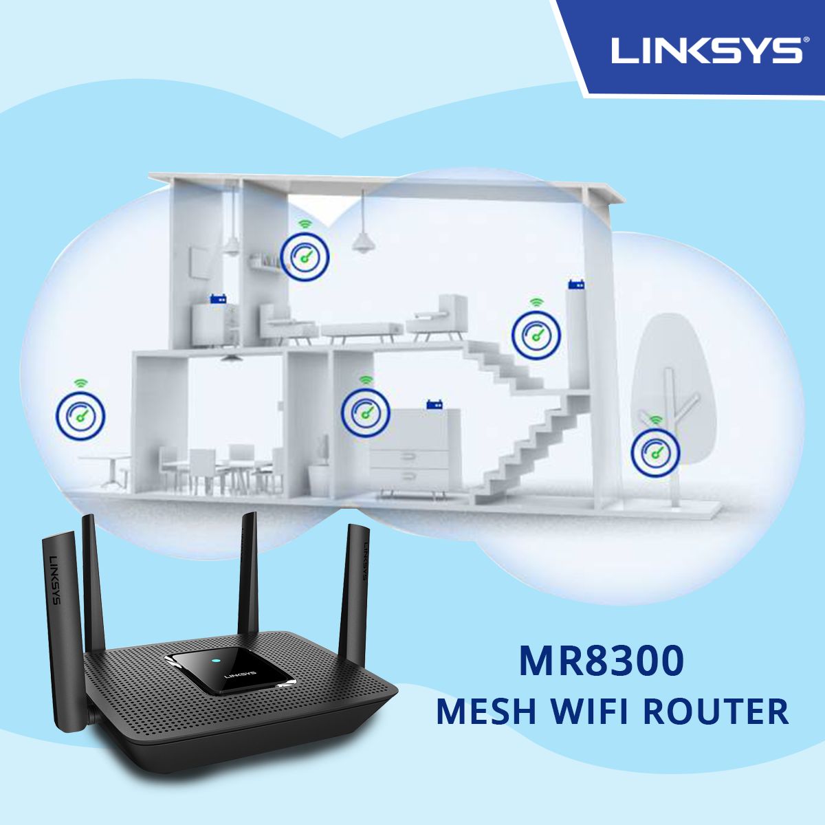 Linksys MR8300 - Mesh WiFi Router AC2200 MU-MIMO - Hãng Phân Phối Chính Thức