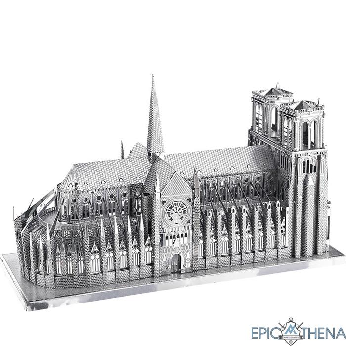 Mô hình lắp ráp kim loại 3d - nhà thờ đức bà paris