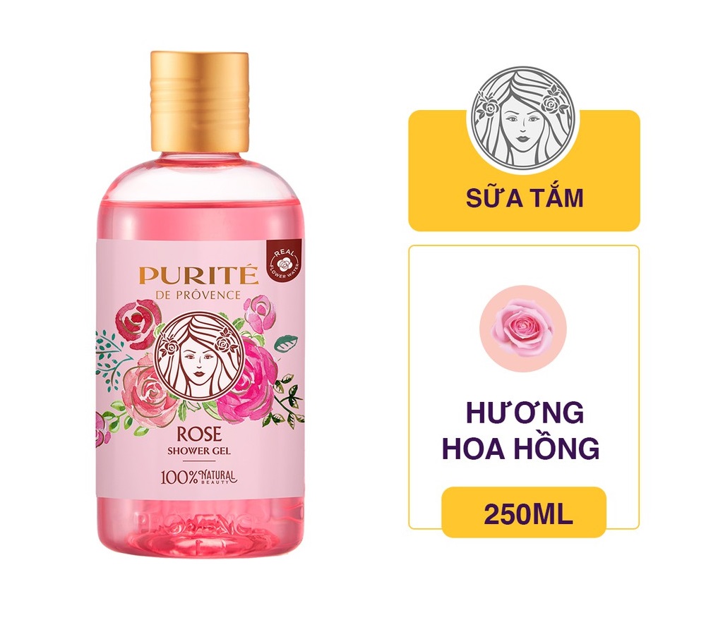 Sữa tắm purité hoa hồng 250ml - v17_ht