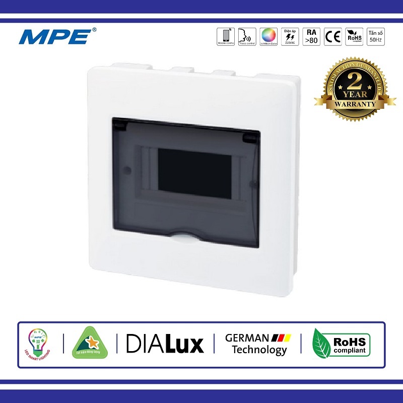 Tủ điện âm tường chứa mcb seri ts 6 cực mpe