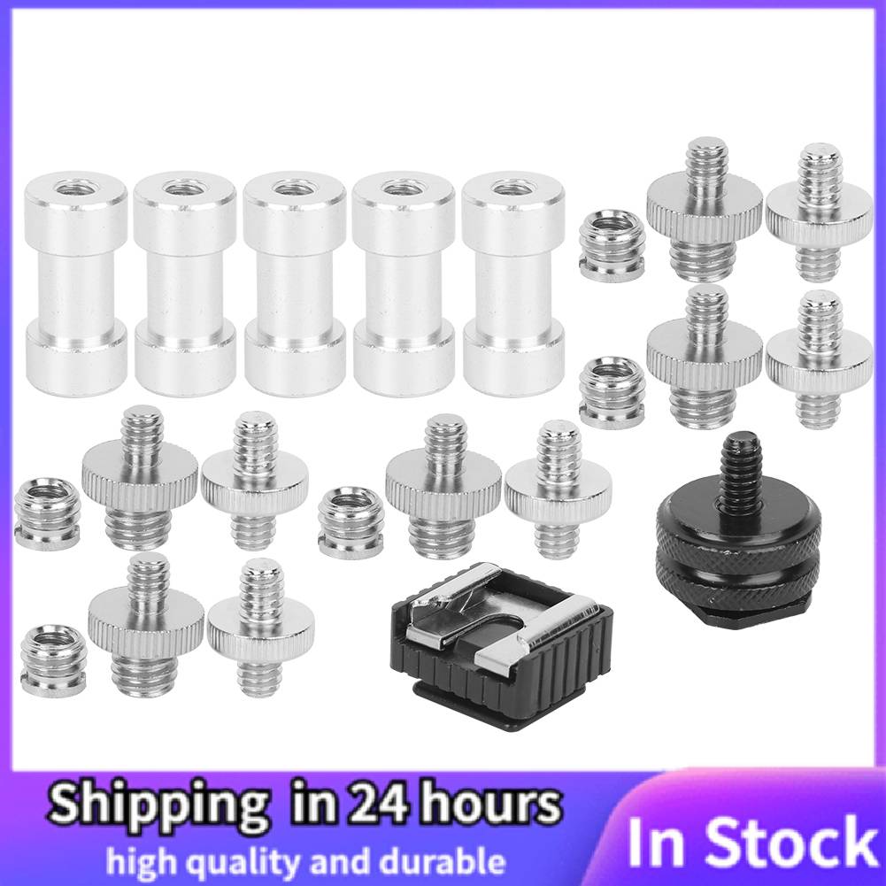 【Big Promotion】Đế Gắn Giày Nóng, ĐAI ỐC Vít Bộ Chuyển Đổi Hai Đầu 1/4 3/8 Inch Hợp Kim Nhôm