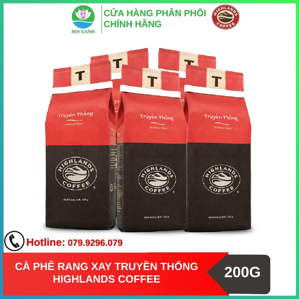 Mua 5 gói tặng 1 gói Cà phê Rang xay Truyền thống Highlands Coffee 200g