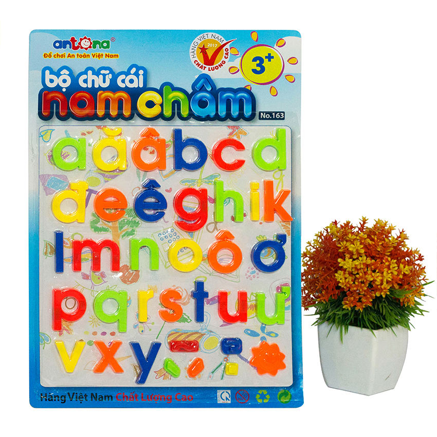 Vỉ học nam châm Tiếng Việt chữ thường - Antona hàng Việt Nam chính hãng