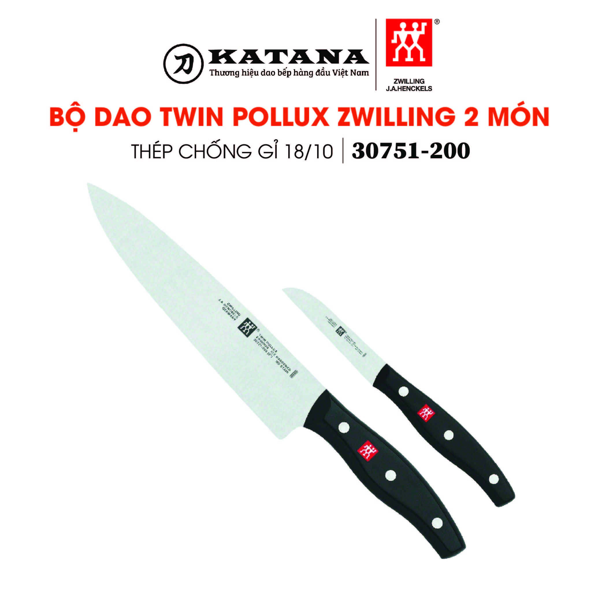 Zwilling - bộ dao twin pollux - 2 món