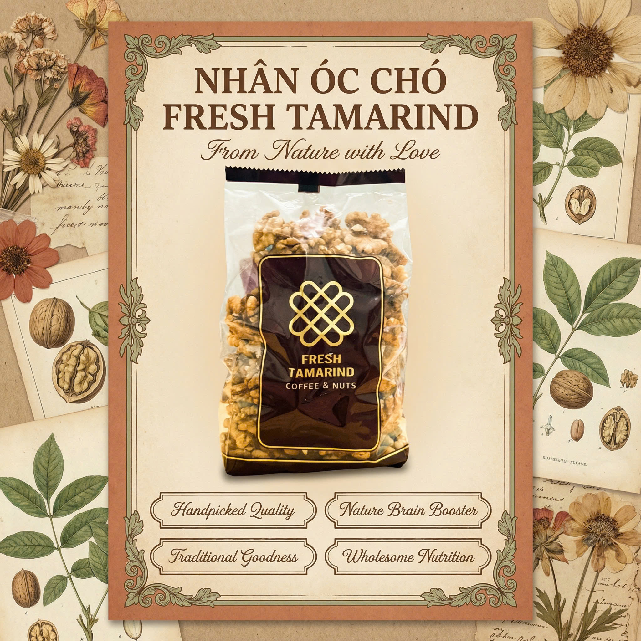 Nhân Óc Chó Vàng FT - Hạt Dinh Dưỡng Cho Mẹ Và Bé