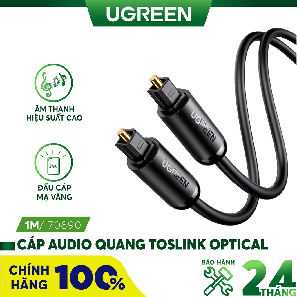 Dây audio quang Optical dài 1M Ugreen 70890