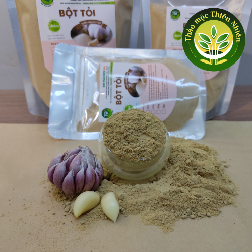 Bột tỏi nguyên chất 100% thơm mịn, giúp tăng hương vị cho món ăn, giúp hỗ trợ tăng sức đề kháng, làm giảm nồng độ cholesterol, ổn định huyết áp l Kho thảo mộc thiên nhiên
