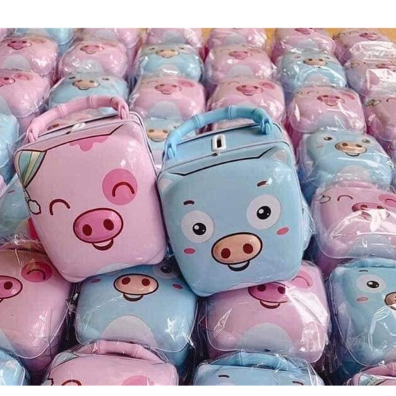 Két sắt tiết kiệm mini hình heo cho bé