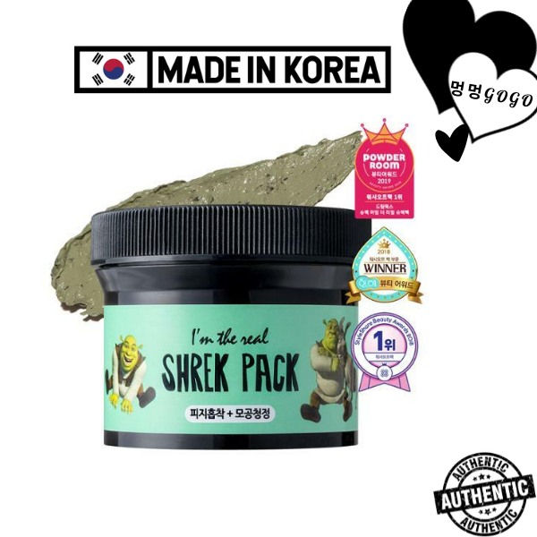 Mặt nạ đất sét hàn quốc i’m the real shrek pack mask fullsize 110g