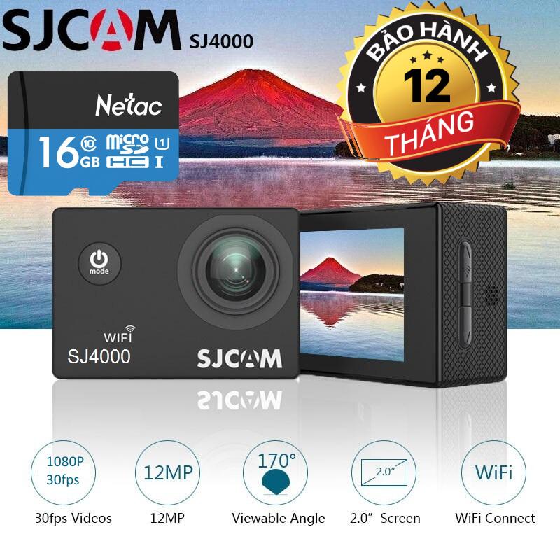 Camera thể thao 1080p chống thấm nước 30m sjcam 4000 tặng kèm thẻ 16gb