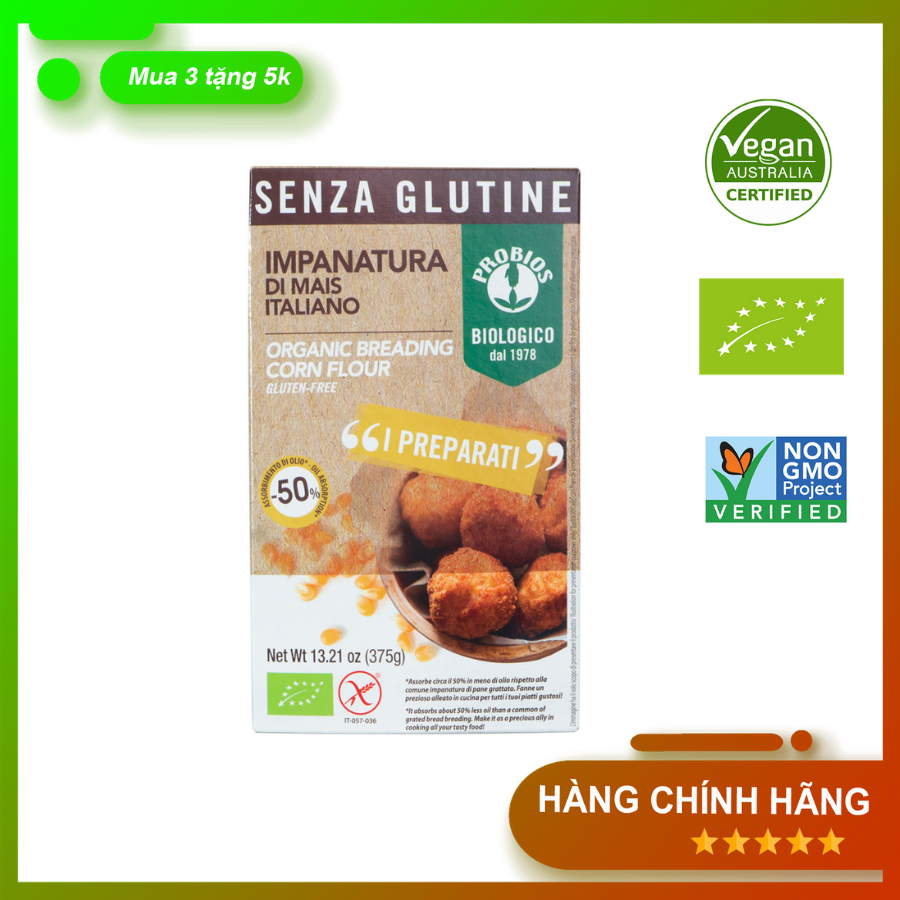 Bột chiên xù hữu cơ 375g organic breading corn flour