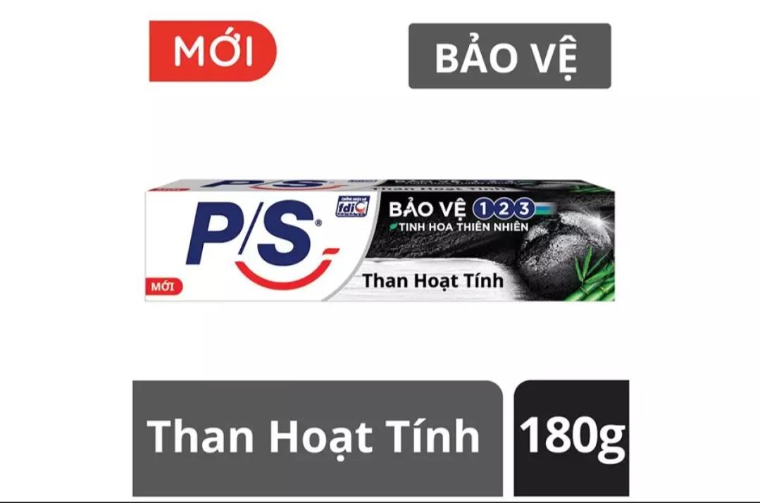 [HCM]kem đánh răng p/s 123 than hoạt tính 180gr
