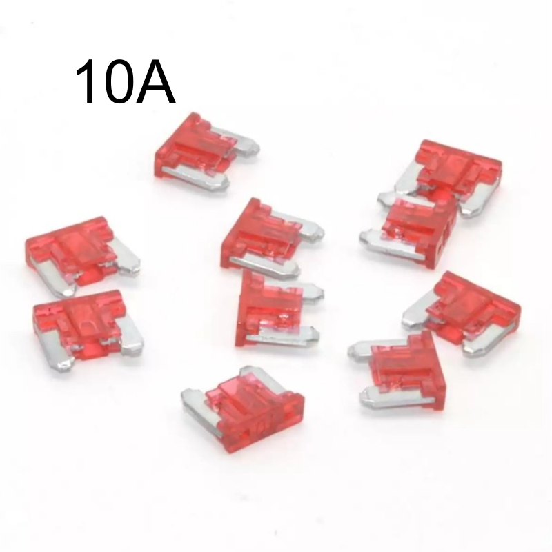 [HCM]Bộ 10 cầu chì 10A size mini chân ngắn 10x11mm dùng cho Ô tô và xe máy (loại 10A)