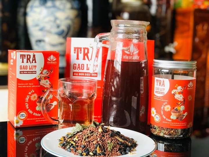 COMBO 2 HỘP TRÀ GẠO LỨT XẠ ĐEN ĐẬU ĐEN YẾN BEAUTY