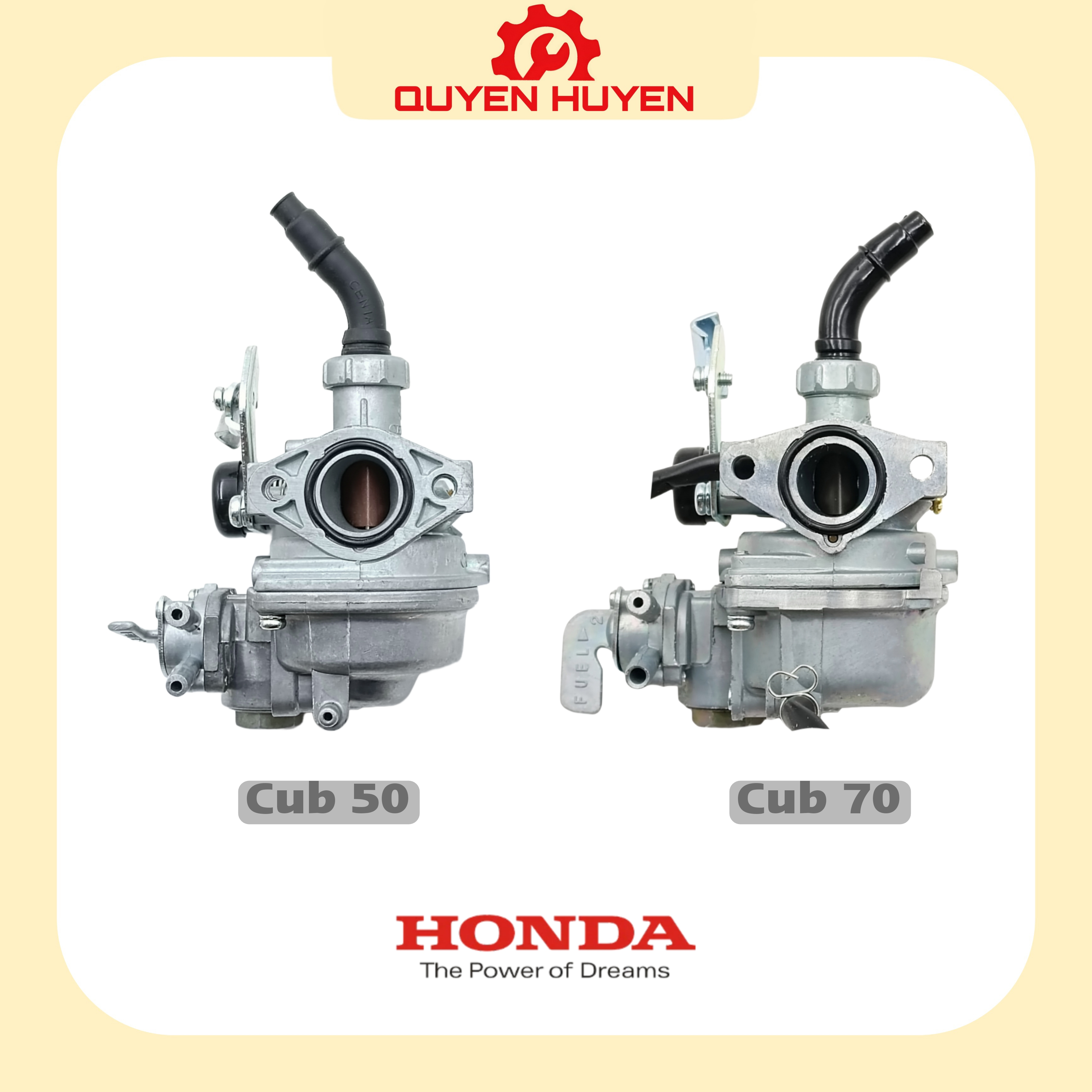 Bộ chế hoà khí pag xe cub 79, 81, 82, dd - bình xăng con xe máy c50, c70