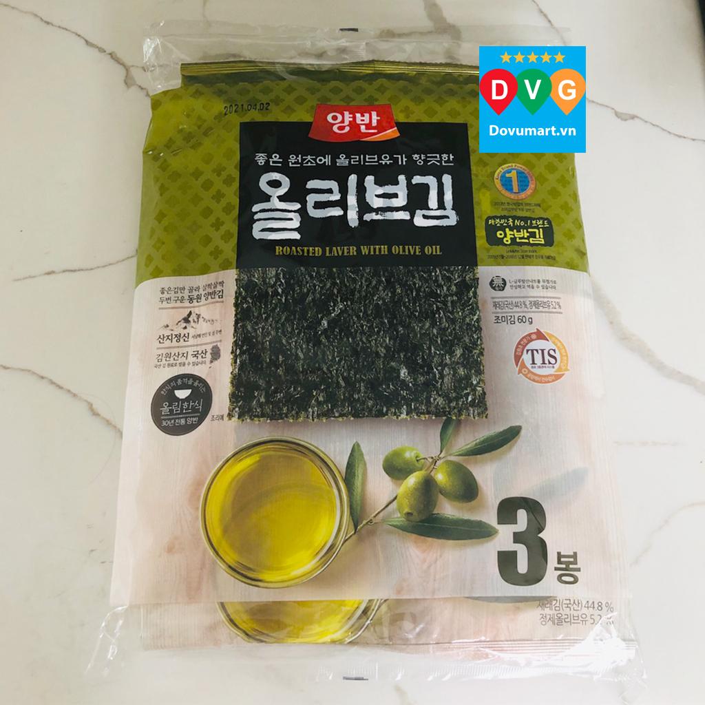 Lá kim ăn liền vị dầu oliu dongwon hàn quốc 60g