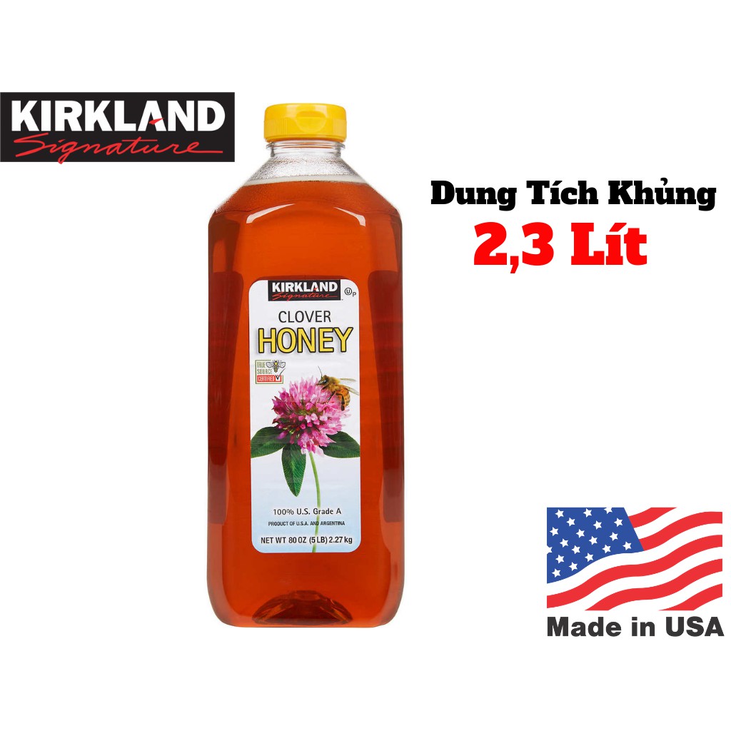 2.27kg mật ong kirkland mỹ clover honey