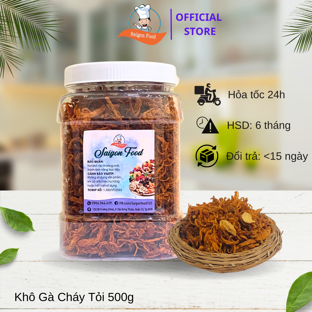 1kg khô gà cháy tỏi