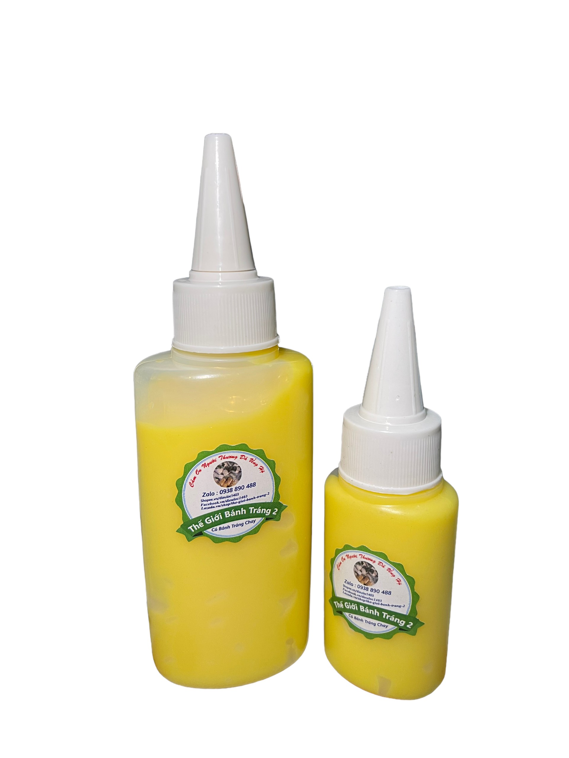 Bơ vàng siêu béo thơm ngon dùng chung bánh tráng chai 100g và 50g