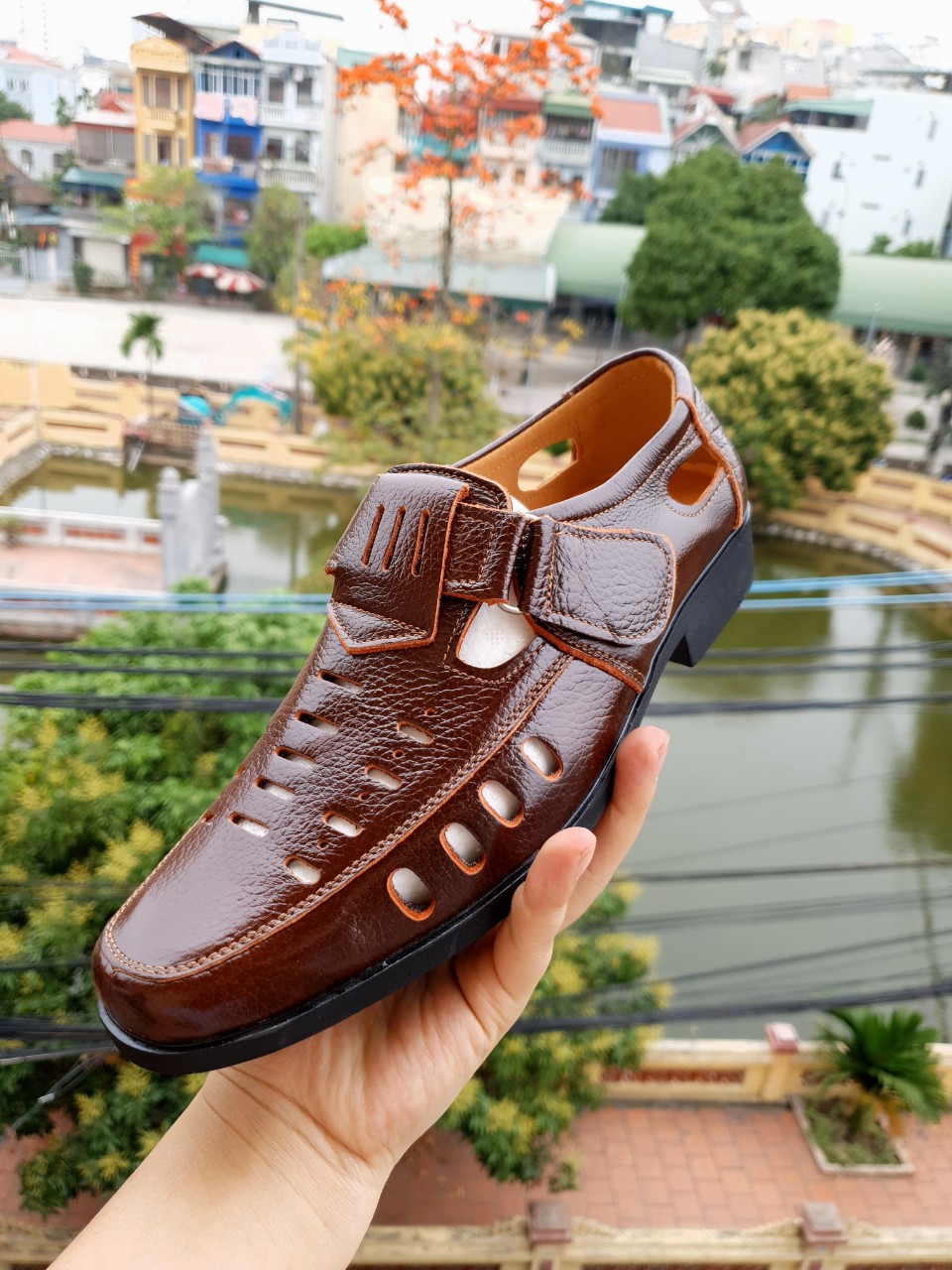 [Da thật-Bh 2 năm] Giày Rọ Nam Da Bò Cao Cấp Đế Khâu Đi Mùa Hè Thoáng Mát Êm Ái Thoái Mái Tự Nhiên - Bảo Hành 24 Tháng tặng kèm quà giá trị