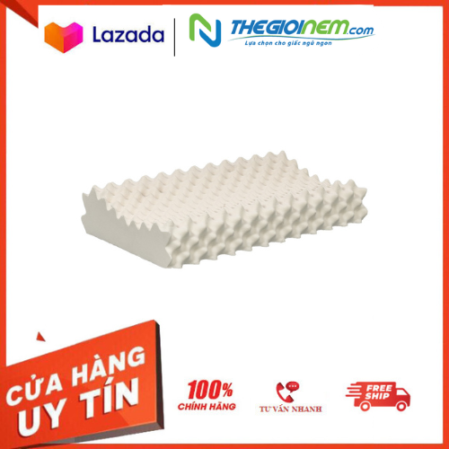 Gối nằm cao su thiên nhiên Massage G Vạn Thành 37 x 60 x 14cm, độ đàn hồi cao, nâng đỡ tốt.
