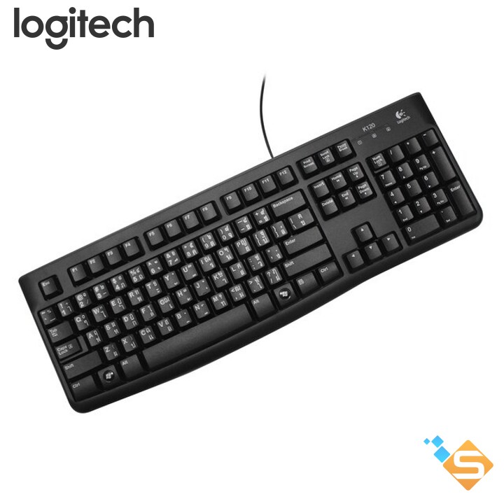 Bàn Phím Có Dây Logitech K120 - Hàng Digiworld - Bảo Hành 3 Năm