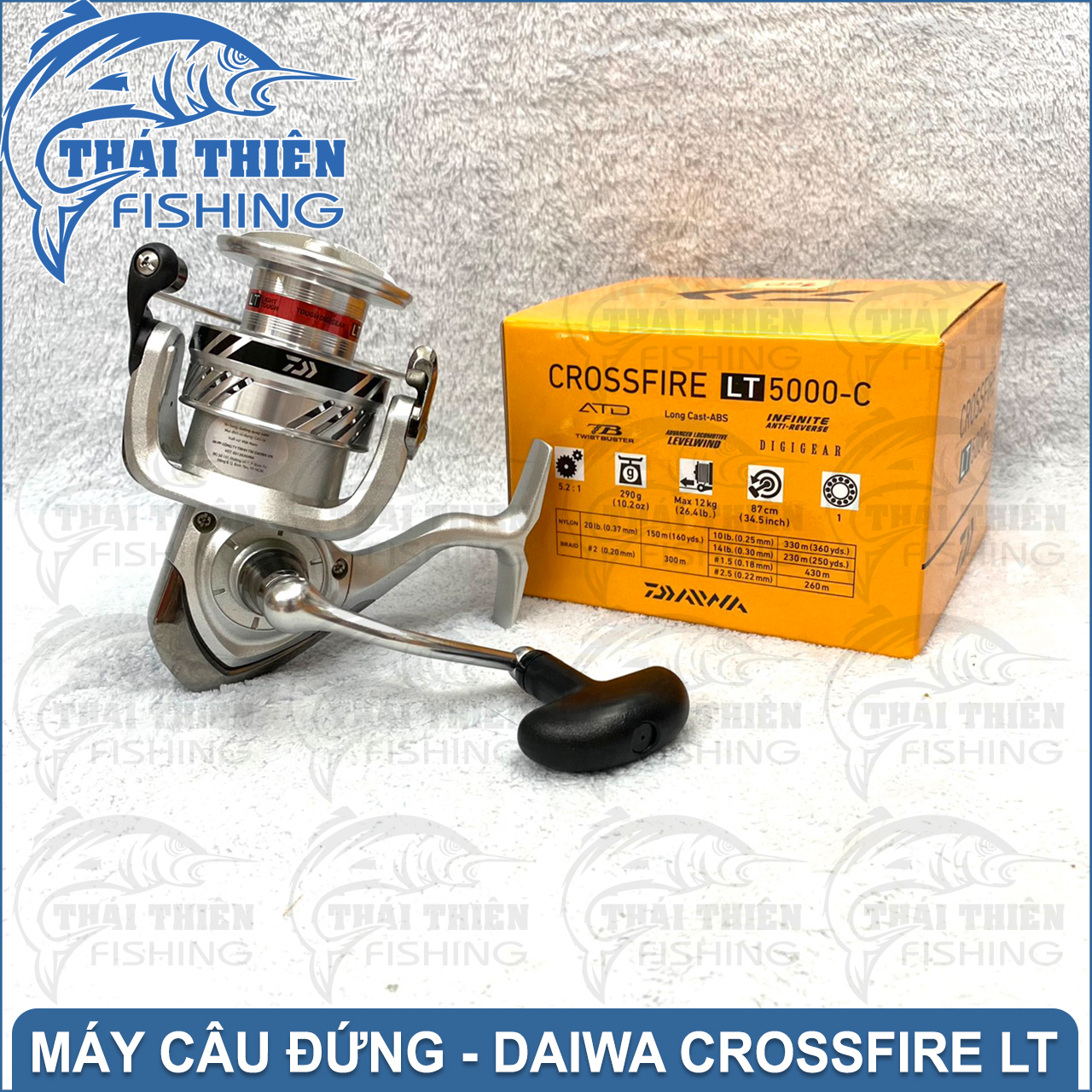 Máy Câu Cá Daiwa Crossfire LT Máy Đứng 1000, 2000, 2500, 3000, 4000, 5000, 6000 Dòng Mới Nhỏ Gọn Lực Tải Lớn