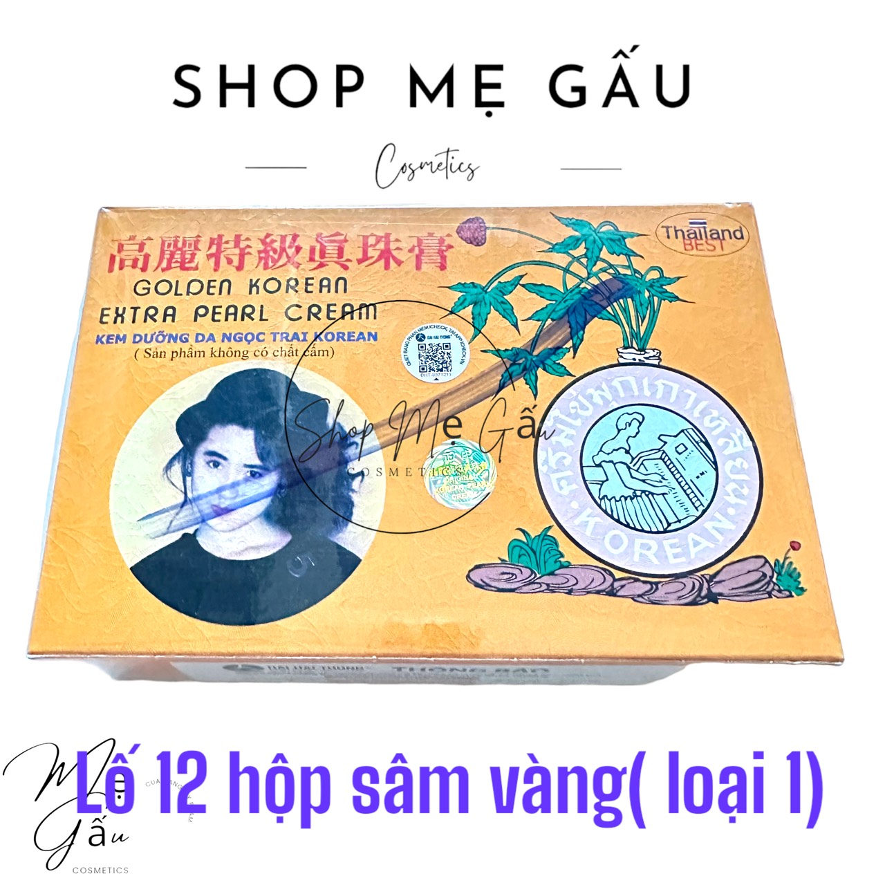 Sỉ lố 12 hộp kem sâm vàng xịn check được mã vạch