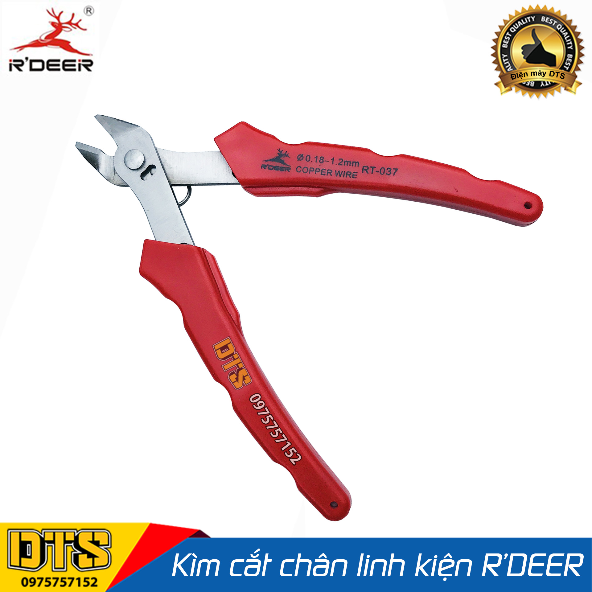Kìm cắt chân linh kiện cao cấp r'deer rt-037 5 inch/ 125mm