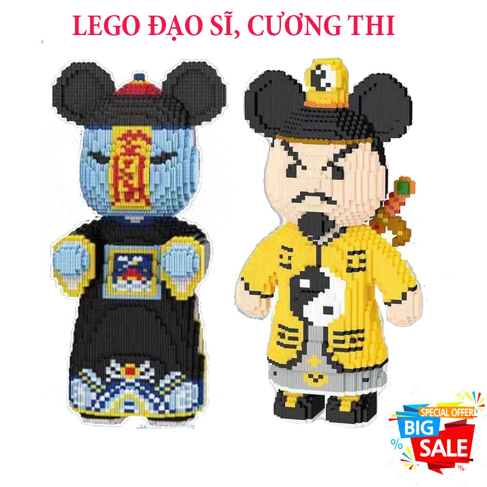 Lego Đạo sĩ bắt ma đồ chơi xếp hình đạo sĩ 45cm lego cương thi 46cm trang trí nhà ở phòng khách.