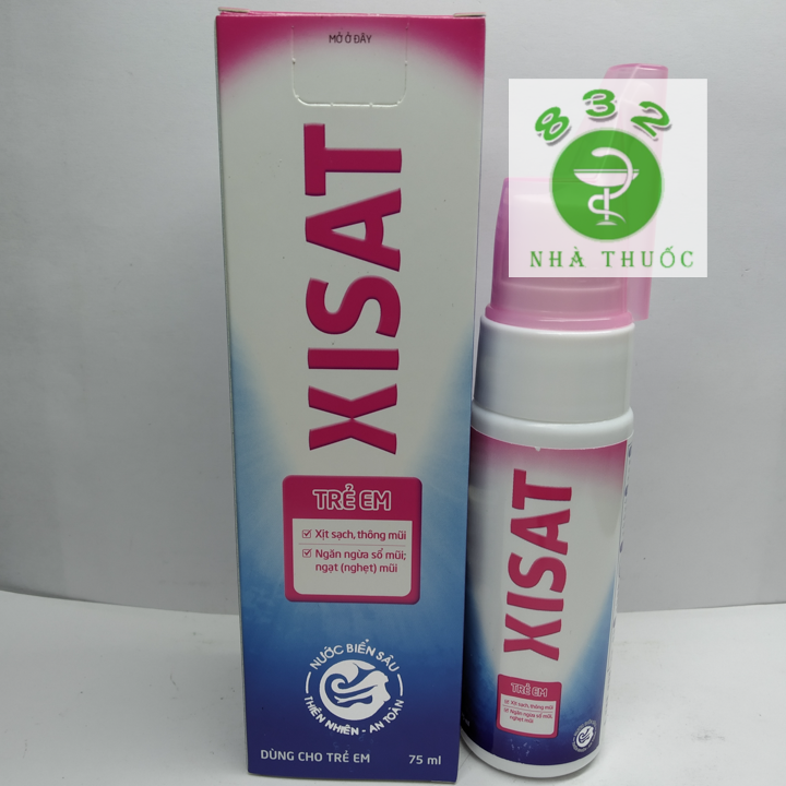 Nước muối biển xisat xịt mũi lọ 75ml trẻ em