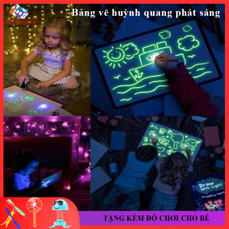 [Tặng Thêm Quà] Đồ Chơi Trẻ Em Bảng Led Huỳnh Quang, Bảng vẽ điện tử thông minh, Bảng Viết Dạ Quang Phát Sáng Đồ Chơi Thông Minh Cho Bé Gái, Bé Trai