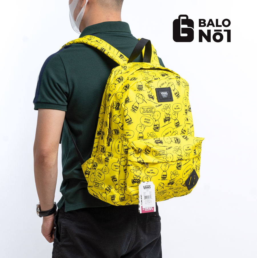 [HCM][FLASH SALE] [Tặng Kèm Vớ] Balo Vans X Peanuts Old Skool Backpack Kích thước: 425×325×12 (cm)