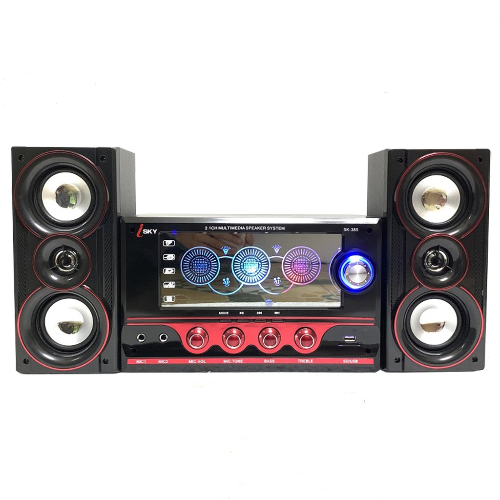 Loa vi tính isky sk-385 loa để bàn laptop nghe nhạc loa âm thanh siêu chầm.kết nối âm thanh qua bluetooth, jack 3.5, usb, thẻ nhớ sd - bảo hành: 12 tháng