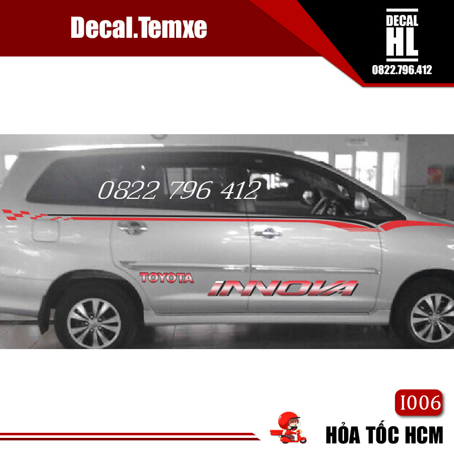 Tem dán sườn xe Innova I006