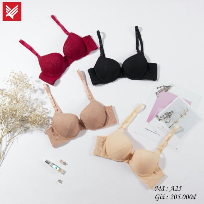 Áo lót Katia mỏng có gọng, bản to 3 khuy cài cho ngực bự