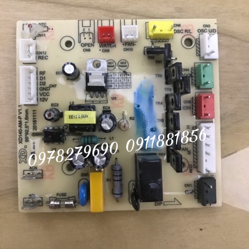 Mạch nguồn, điều khiển remote quạt điều hoà sunhouse shd7718