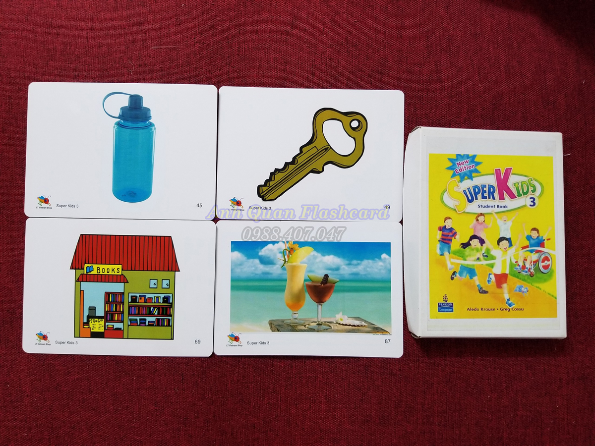 Trọn bộ Flash card, thẻ học tiếng anh thông minh cho trẻ Superkids từ Level 1-3