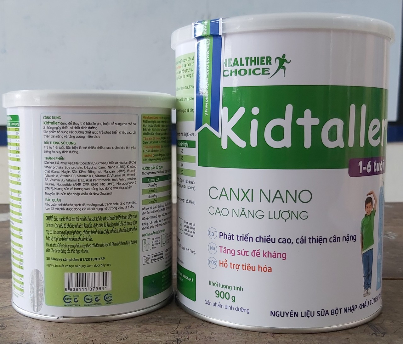 combo sữa KIDTALLER 1300g 2 hộp, kích thích phát triển chiều cao, hỗ trợ hệ miễn dịch, hệ tiêu hóa dành cho trẻ 1 đến 6 tuổi